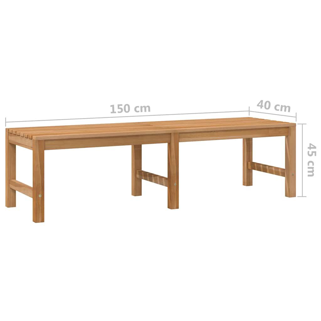 vidaXL Παγκάκι Κήπου 150 εκ. από Μασίφ Ξύλο Teak
