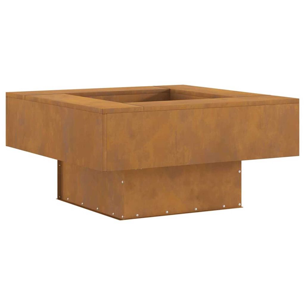 vidaXL Φωτιά Καφέ 80 x 80 x 40 cm Ατσάλι σκληρυθέν στον αέρα