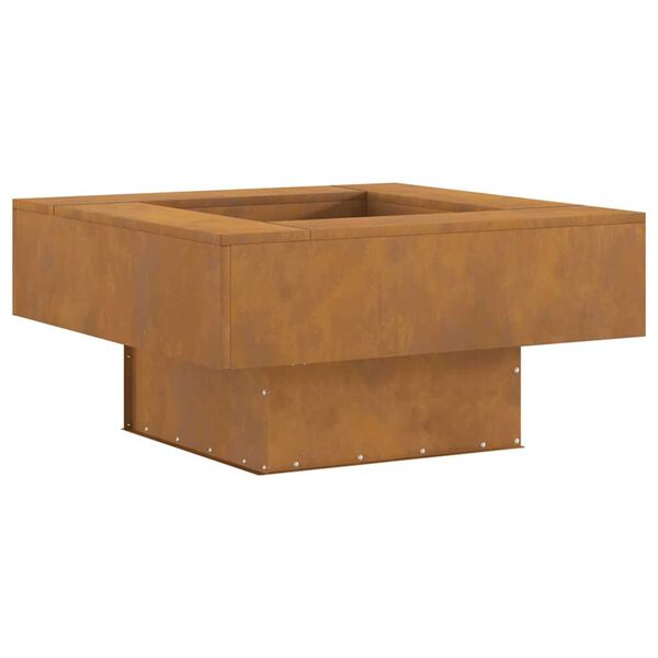 vidaXL Φωτιά Καφέ 80 x 80 x 40 cm Ατσάλι σκληρυθέν στον αέρα