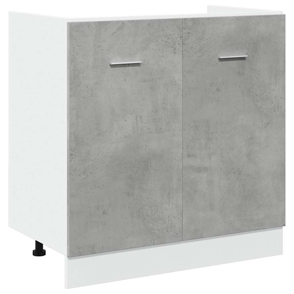 vidaXL Ντουλάπι Νεροχύτη Lyon Γκρι Σκυροδέματος 80x46x81,5εκ.