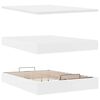 vidaXL Οθωμανικό κρεβάτι με στρώμα Λευκό 140x190cm Faux Leather