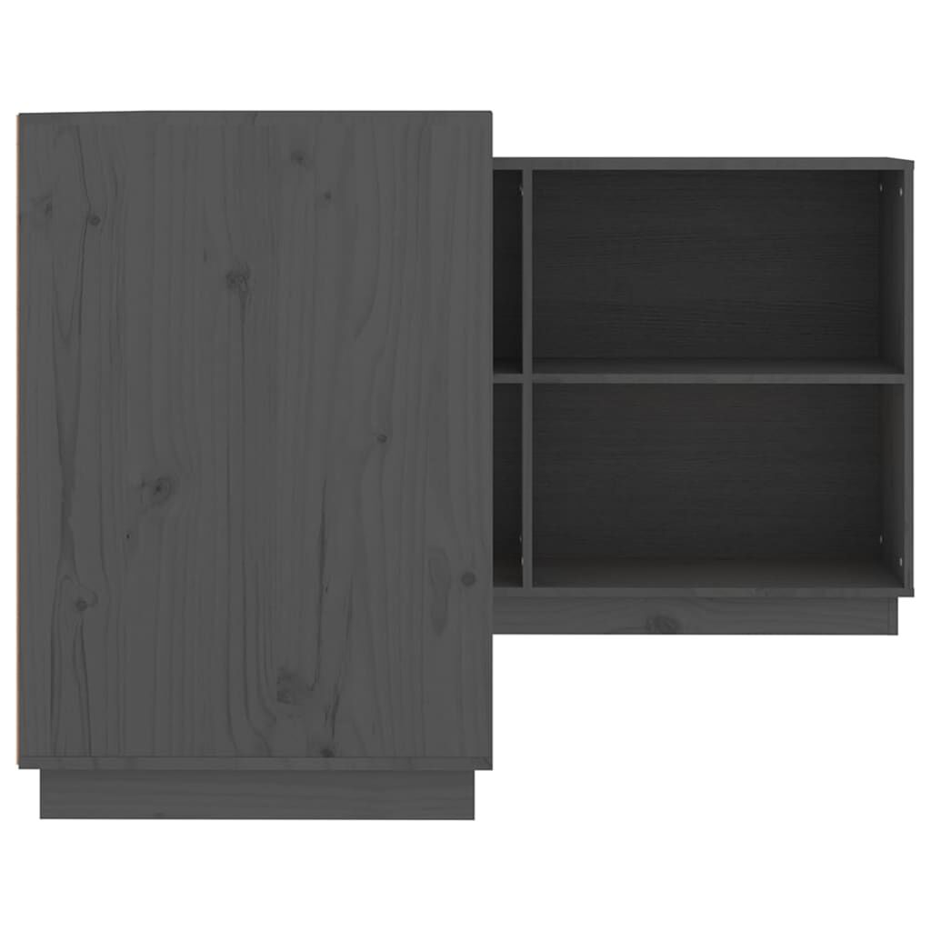 vidaXL Γραφείο Γκρι 110 x 50 x 75 εκ. από Μασίφ Ξύλο Πεύκου