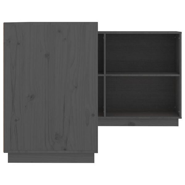 vidaXL Γραφείο Γκρι 110 x 50 x 75 εκ. από Μασίφ Ξύλο Πεύκου