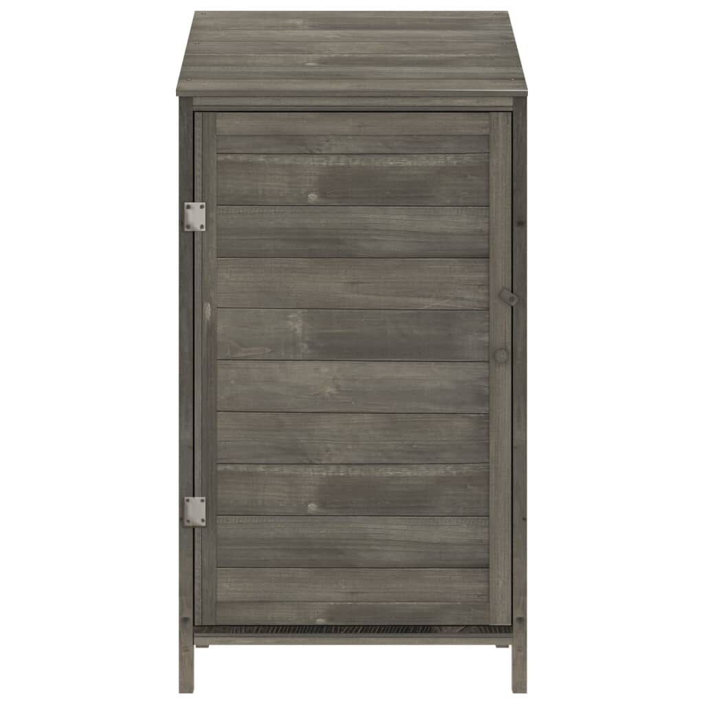 vidaXL Αποθήκη Κήπου Ανθράκι 55 x 52 x 112 εκ. από Μασίφ Ξύλο Ελάτης