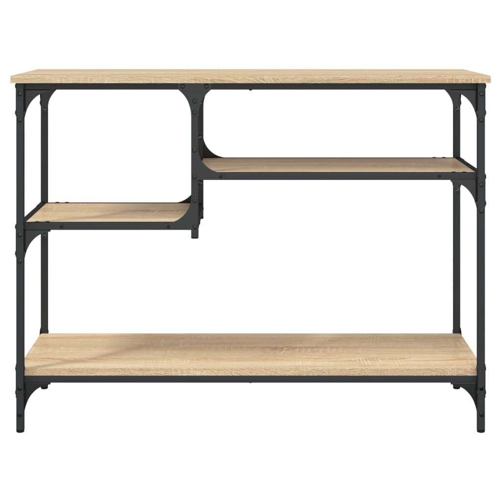 vidaXL Τραπέζι Κονσόλα με Ράφια Sonoma Δρυς 100 x 35 x 75 εκ.