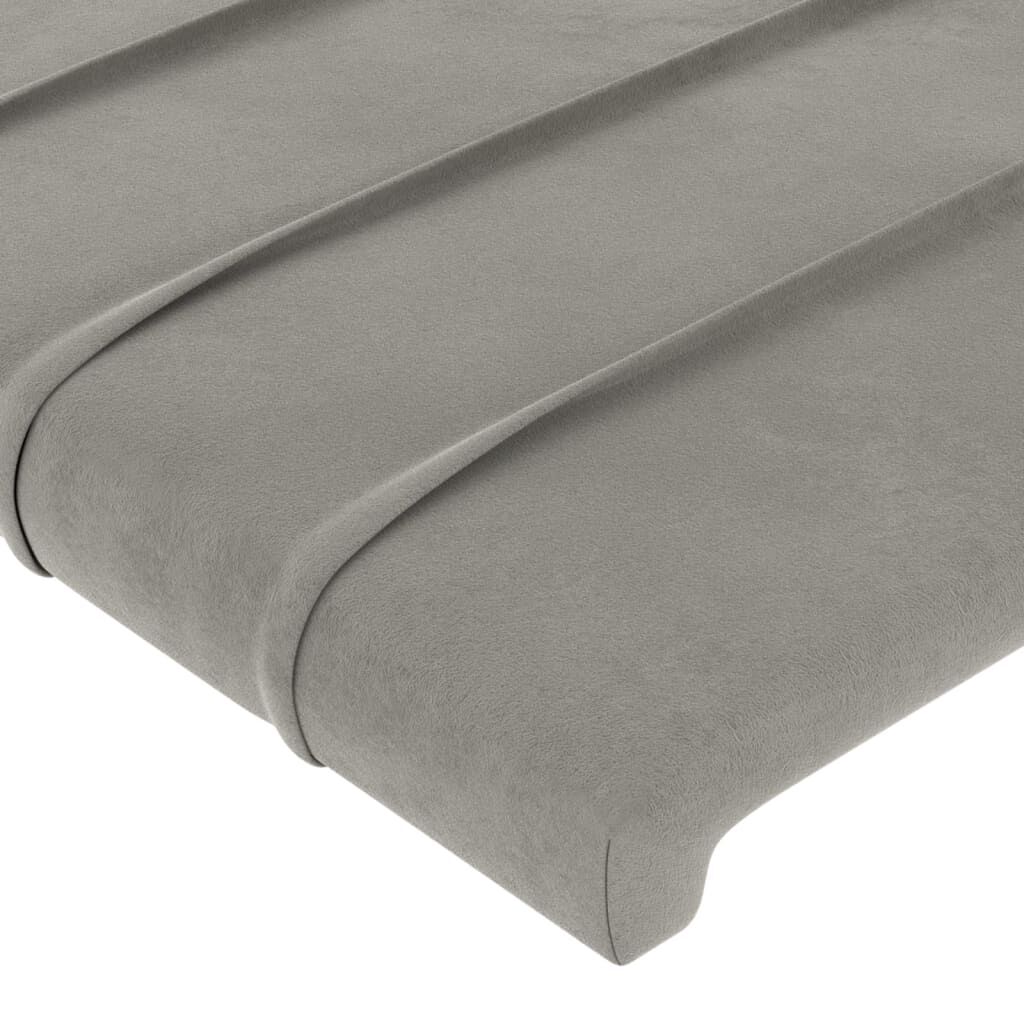 vidaXL Κεφαλάρια Κρεβατιού 2 τεμ. Αν. Γκρι 90x5x78/88 εκ. Βελούδινο