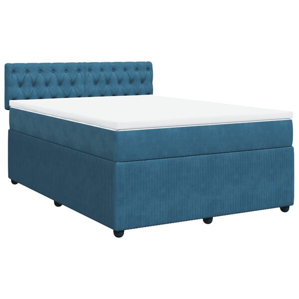 vidaXL &Kappa;&rho;&epsilon;&beta;ά&tau;&iota; Boxspring &mu;&epsilon; &Sigma;&tau;&rho;ώ&mu;&alpha; &Mu;&pi;&lambda;&epsilon; 140x190 &epsilon;&kappa;. &Beta;&epsilon;&lambda;&omicron;ύ&delta;&iota;&nu;&omicron;