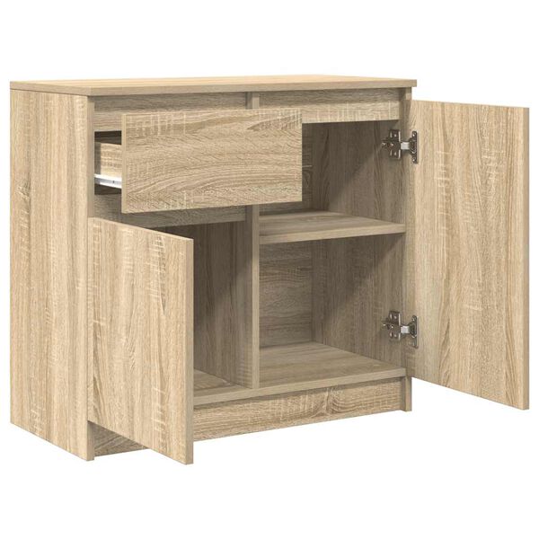 vidaXL Συρταριέρα με Συρτάρια Sonoma Δρυς 71x35x65 εκ. από Επεξ. Ξύλο