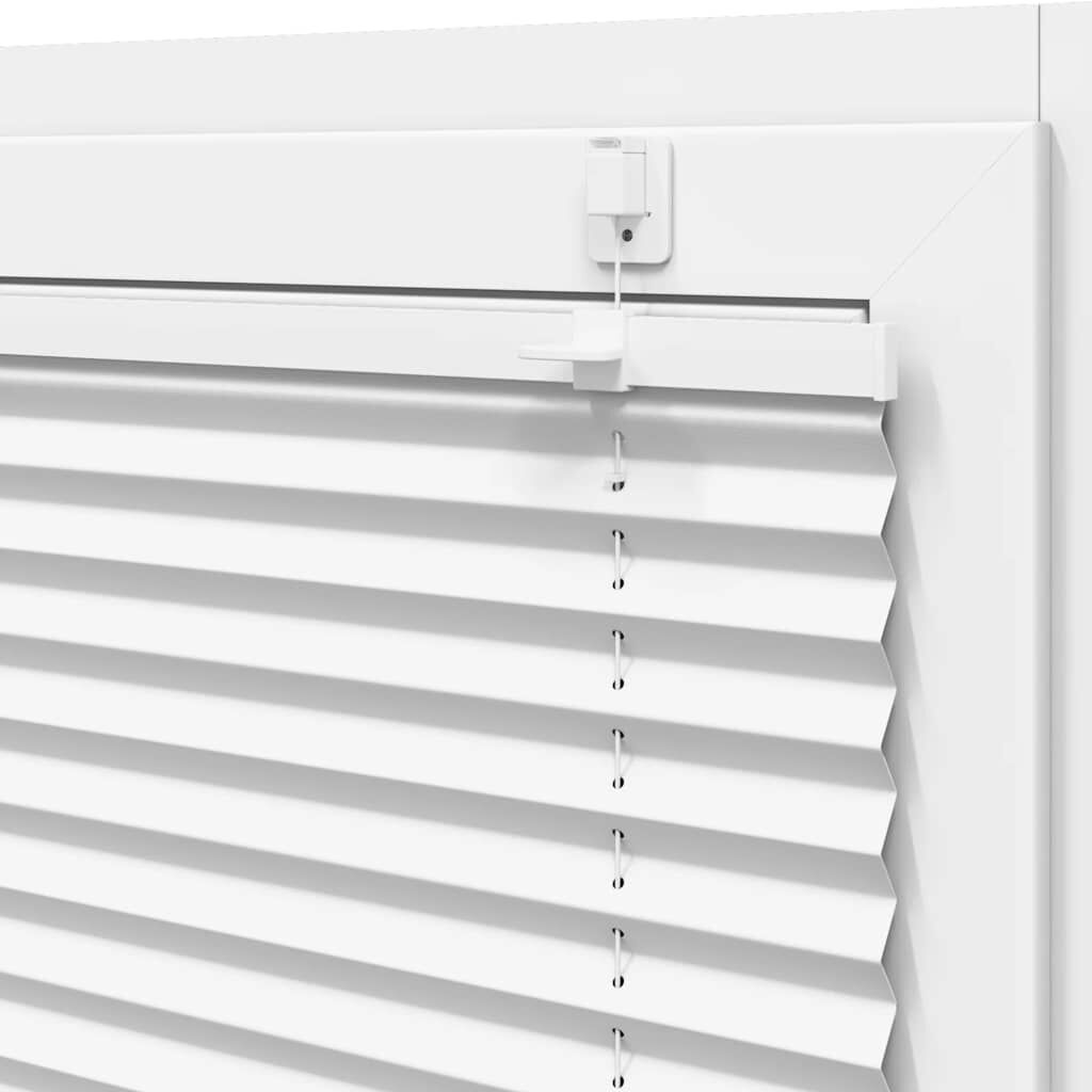 vidaXL Πλισέ περσίδα Λευκό 45x150 cm Πλάτος υφάσματος 44,4 cm