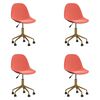 3086099 vidaXL Swivel Dining Chairs 4 pcs Pink Velvet(2x333500)