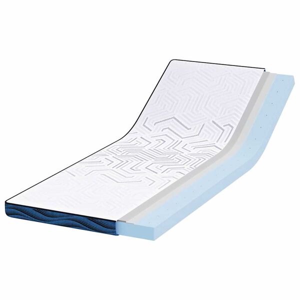 vidaXL Στρώματα Λευκό και μπλε 70 x 200 cm Αφρός μνήμης τζελ