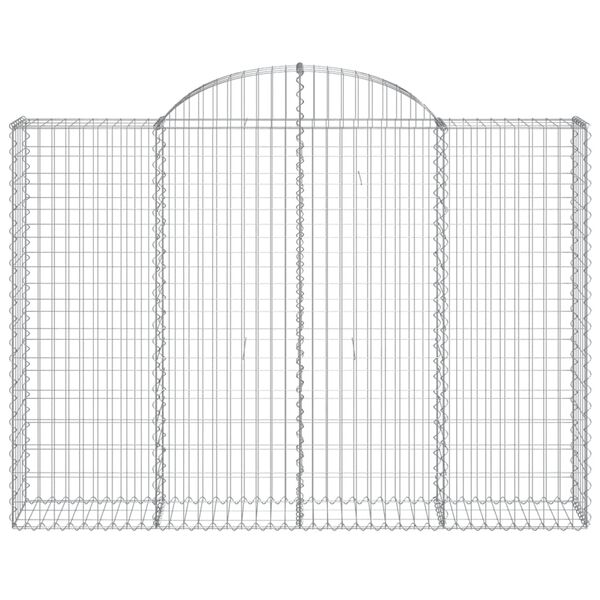 vidaXL Συρματοκιβώτια Τοξωτά 7 τεμ. 200x30x140/160 εκ. Γαλβαν. Ατσάλι