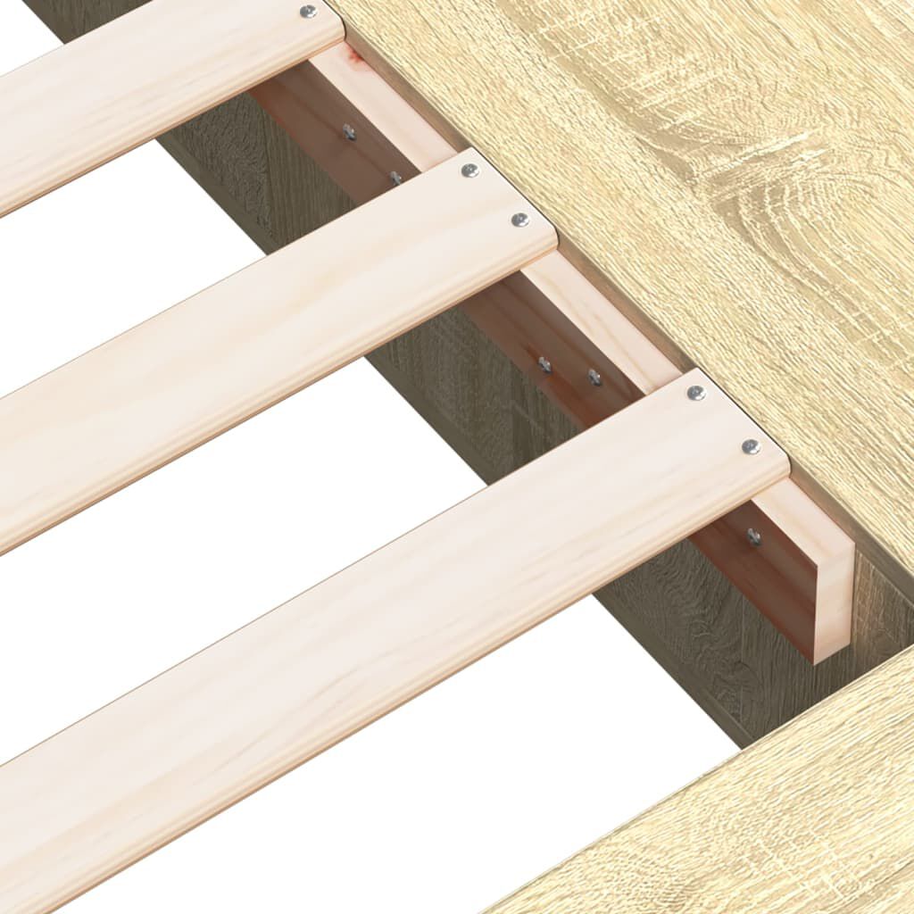 vidaXL Πλαίσιο Κρεβατιού Sonoma Δρυς 120x190 εκ. Επεξεργασμένο Ξύλο