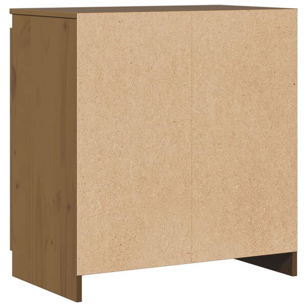 vidaXL Βοηθητικό Ντουλάπι Καφέ Μελί 60x36x65 εκ. από Μασίφ Ξύλο Πεύκου