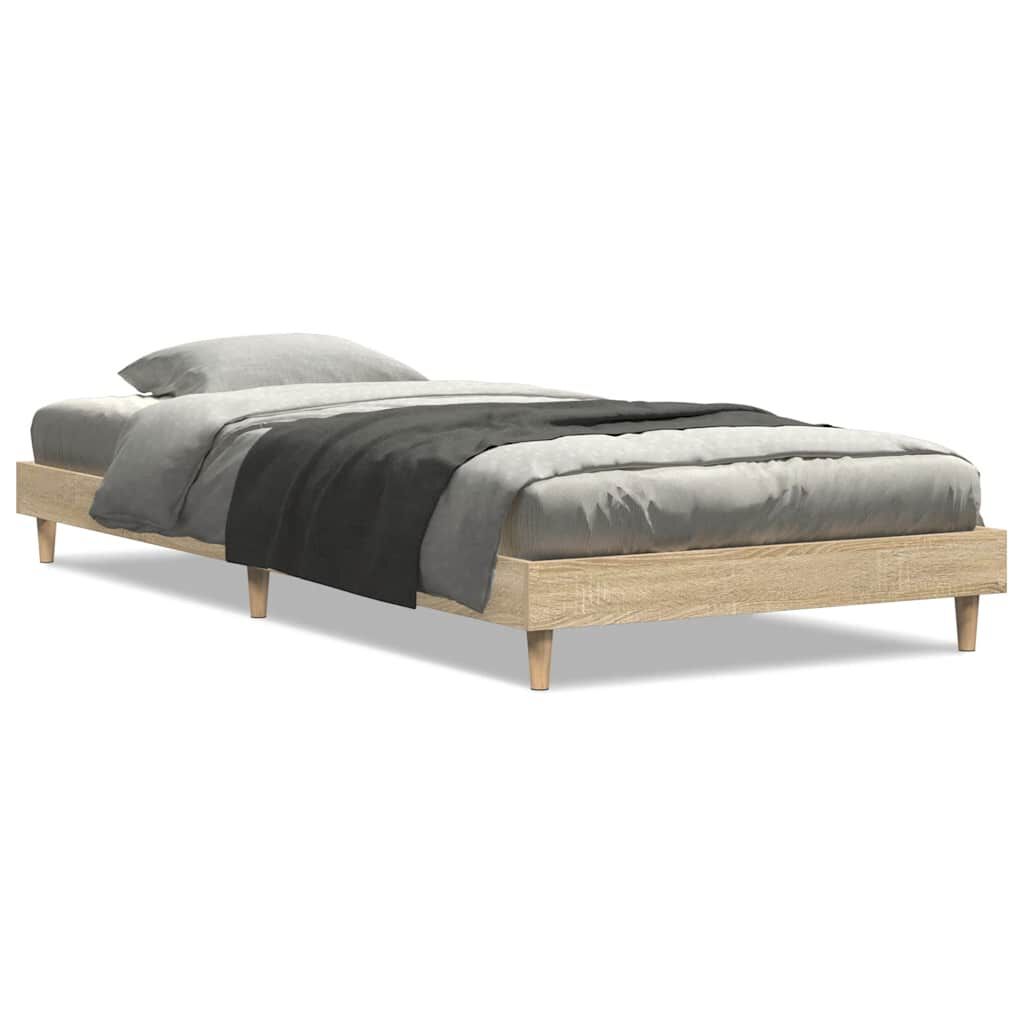vidaXL Πλαίσιο Κρεβατιού Χωρ. Στρώμα Sonoma Δρυς 100x200εκ Επ. Ξύλο