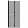vidaXL Τοίχος ντους Walk-in Μαύρο και σκούρο διαφανές 80 x 190 cm