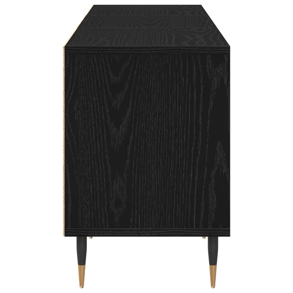 vidaXL Ντουλάπα τηλεόρασης Μαύρο Δρυς 150x30x44,5 εκ Κατασκευασμένο ξύλο
