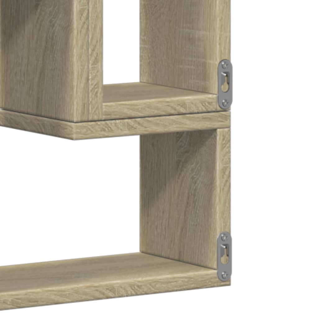 vidaXL Ραφιέρα Τοίχου Sonoma Δρυς 96x12x64 εκ. από Επεξεργασμένο Ξύλο