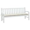 vidaXL Μαξιλάρι Πάγκου Κήπου Κρεμ Μελανζέ 180x50x7 εκ. Ύφασμα