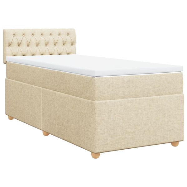 vidaXL &Kappa;&rho;&epsilon;&beta;ά&tau;&iota; Boxspring &mu;&epsilon; &Sigma;&tau;&rho;ώ&mu;&alpha; &Kappa;&rho;&epsilon;&mu; 90x200 &epsilon;&kappa;.&Upsilon;&phi;&alpha;&sigma;&mu;ά&tau;&iota;&nu;&omicron;