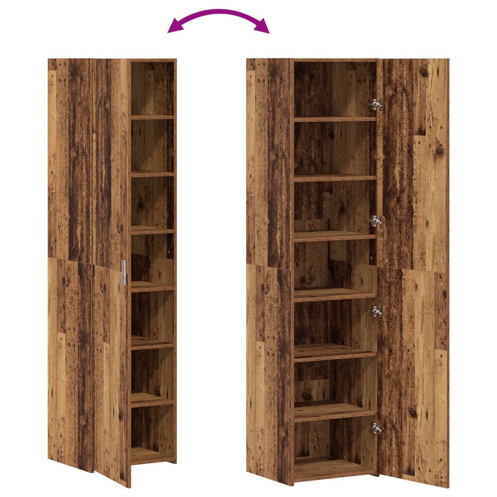 vidaXL Υψηλόμπαρο Φθαρμένο Ξύλο 45x42.5x185 εκ. MDF