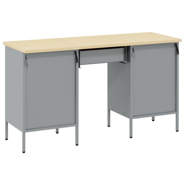 vidaXL Ντουλάπα Εργασίας με συρτάρι 3 pcs Μαύρο 150 x 55 x 85 εκ