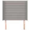 vidaXL Κεφαλάρι με Πτερύγια Ανοιχτό Γκρι 103x16x118/128 εκ. Υφασμάτινο