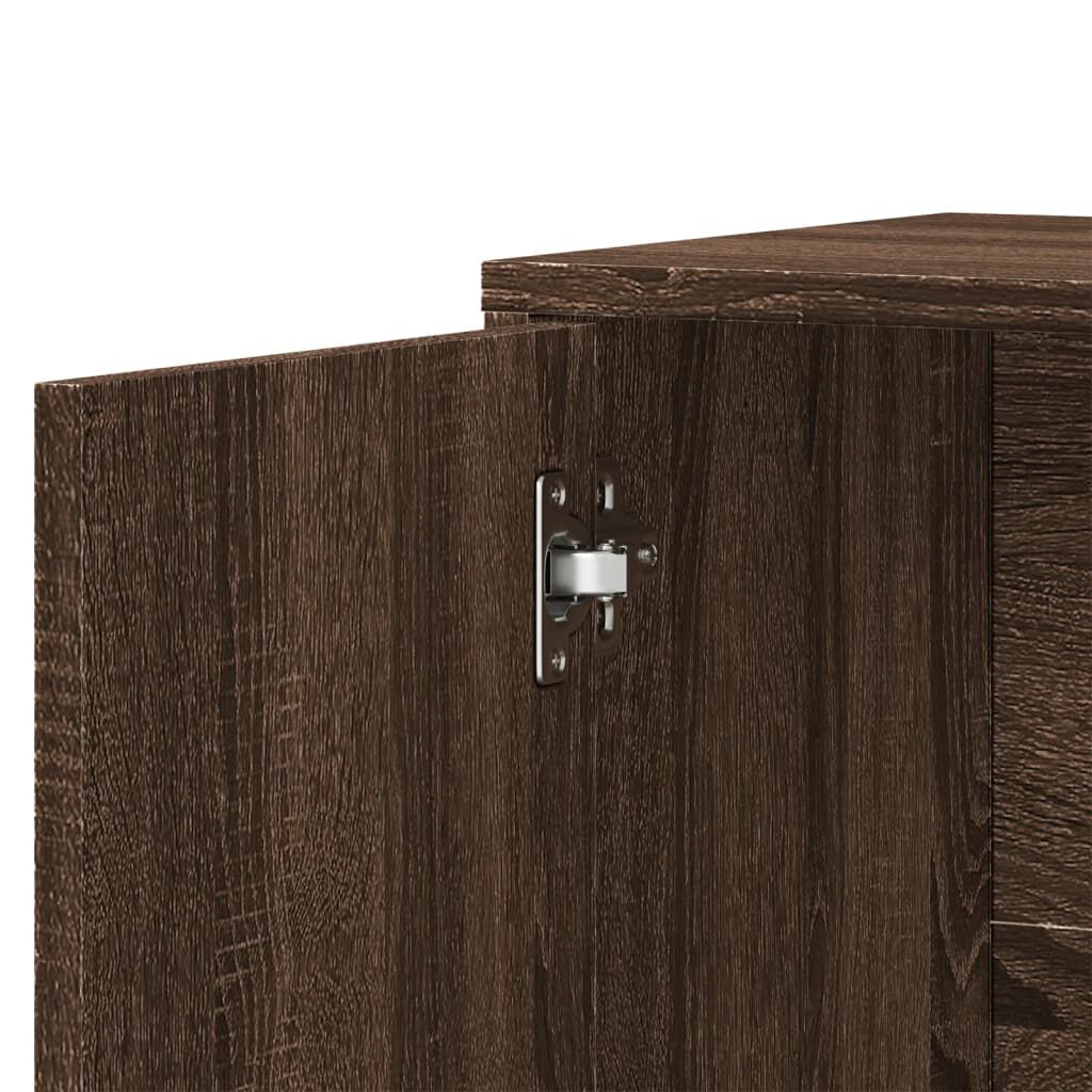 vidaXL Βοηθητικά Ντουλάπια 2 τεμ. Καφέ Δρυς 60x31x70εκ. Επεξεργ. Ξύλο