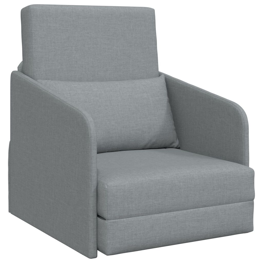 vidaXL Κρεβάτι Καναπές 2-σε-1 Ανοιχτό Γκρι 65x80x83 εκ Υφάσματος