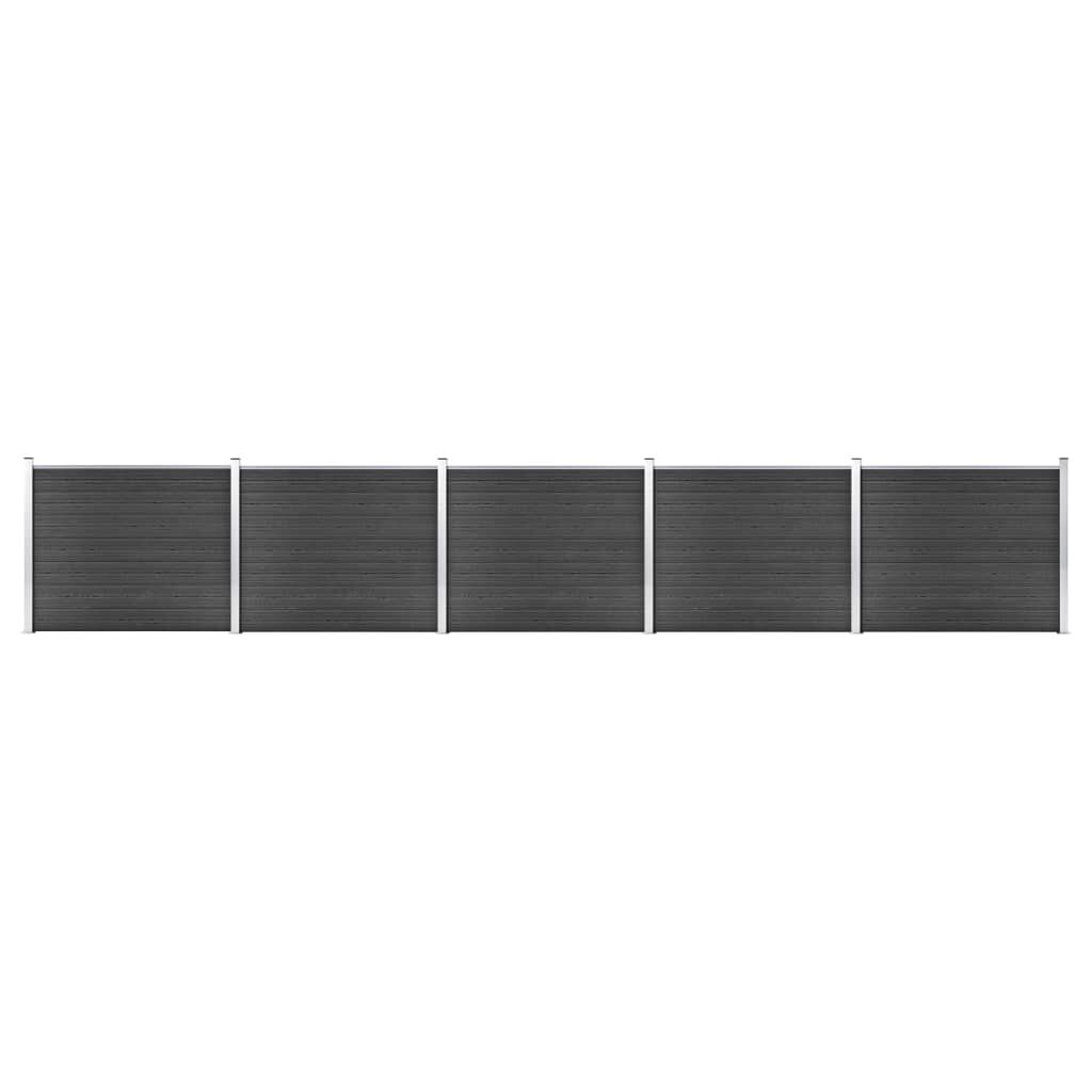 vidaXL Σετ Πάνελ Περίφραξης Γκρι 872 x 146 εκ. από WPC