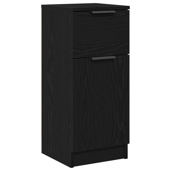 vidaXL Μπουφές Μαύρο Δρυς 30x30x70 εκ. Επεξεργασμένο ξύλο