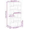 vidaXL Βιβλιοθήκη/Διαχωριστικό Χώρου Δρυς 100x33x187,5 εκ. Επεξ. Ξύλο