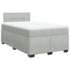 vidaXL Κρεβάτι Boxspring με Στρώμα Ανοιχτό Γκρι 120x200 εκ. Βελούδινο