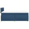 vidaXL Κρεβάτι Boxspring με Στρώμα Μπλε 120x190 εκ. Υφασμάτινο