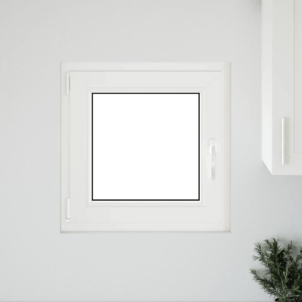 vidaXL Παράθυρο Υπογείου "RISOR" 50x50 εκ. Ανακλινόμενο & Περιστρεφόμενο DIN Αριστερά Λευκό