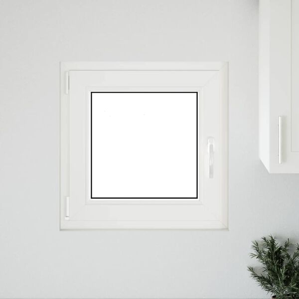 vidaXL Παράθυρο Υπογείου "RISOR" 50x50 εκ. Ανακλινόμενο & Περιστρεφόμενο DIN Αριστερά Λευκό
