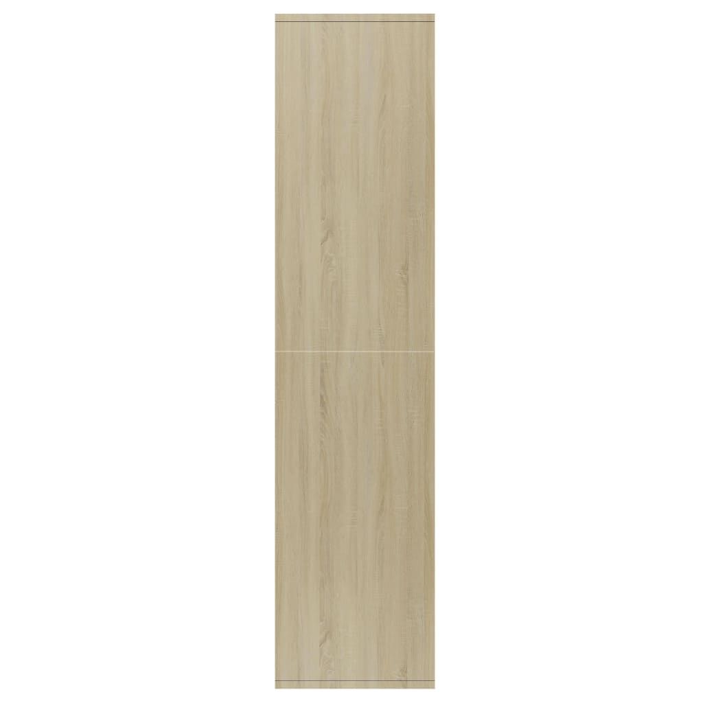 vidaXL Ραφιέρα/Βιβλιοθήκη Λευκή/Sonoma 66x30x130 εκ. από Μοριοσανίδα