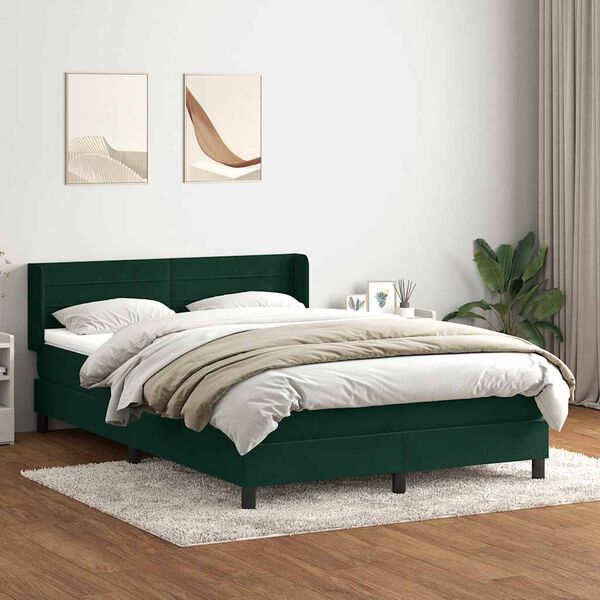 vidaXL &Kappa;&rho;&epsilon;&beta;ά&tau;&iota; Boxspring &mu;&epsilon; &Sigma;&tau;&rho;ώ&mu;&alpha; &Sigma;&kappa;&omicron;ύ&rho;&omicron; &Pi;&rho;ά&sigma;&iota;&nu;&omicron; 160x210&epsilon;&kappa;. &Beta;&epsilon;&lambda;&omicron;ύ&delta;&iota;&nu;&omicron;