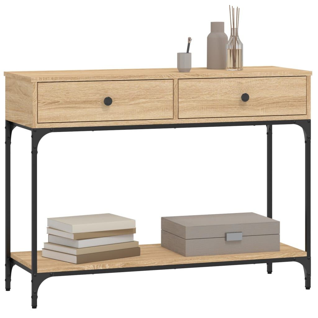 vidaXL Τραπέζι Κονσόλα Sonoma Δρυς 100x34,5x75 εκ. Επεξεργασμένο Ξύλο