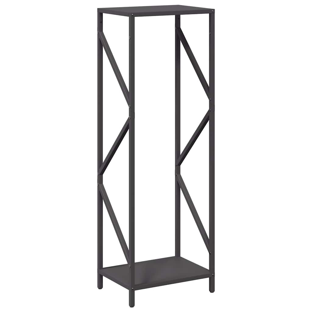 vidaXL Ράφι για καυσόξυλα Μαύρο 34x25x100 cm Ατσάλι ψυχρής έλασης