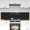vidaXL Πίσω Πάνελ Κουζίνας Μαύρο 80 x 40 cm σκληρυμένο γυαλί