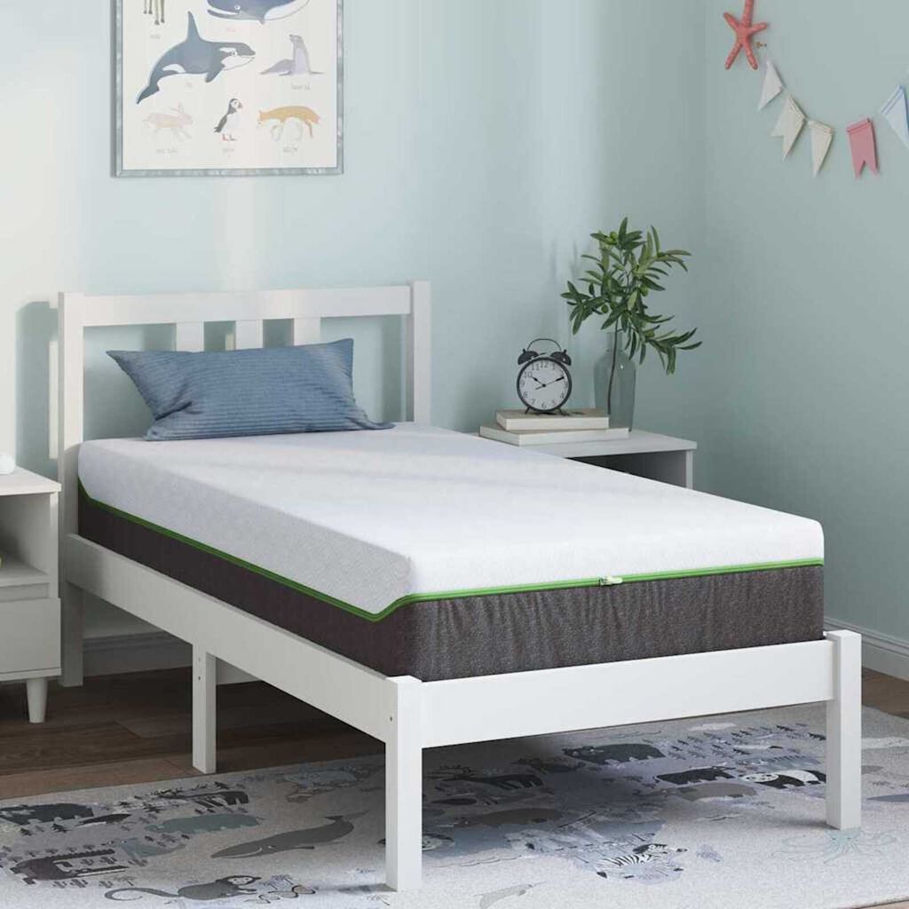 vidaXL Στρώμα Λευκό, Γκρι 80 x 160 cm Pěna