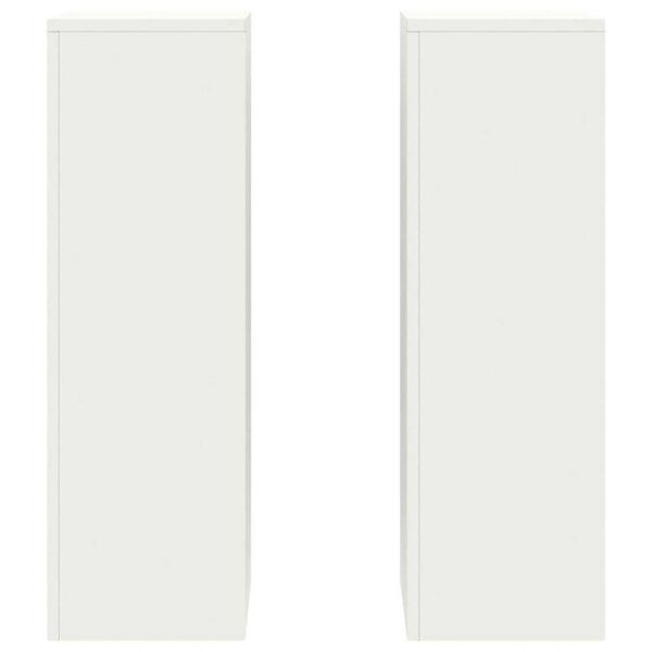 vidaXL Στήριξη φυτών 2 pcs Λευκό 24 x 24 x 75 εκ. Ατσάλι
