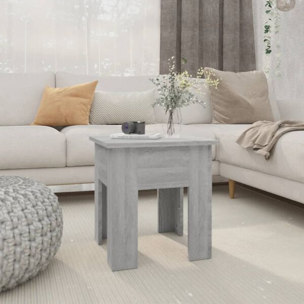 vidaXL Τραπεζάκι Σαλονιού Γκρι Sonoma 40 x 40 x 42 εκ. Μοριοσανίδα