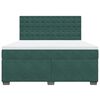 vidaXL Κρεβάτι Boxspring με Στρώμα Σκούρο Πράσινο 180x200εκ. Βελούδινο