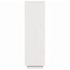 vidaXL Ντουλάπι Ψηλό Λευκό 89x34x116,5 εκ. από Μασίφ Ξύλο Πεύκου