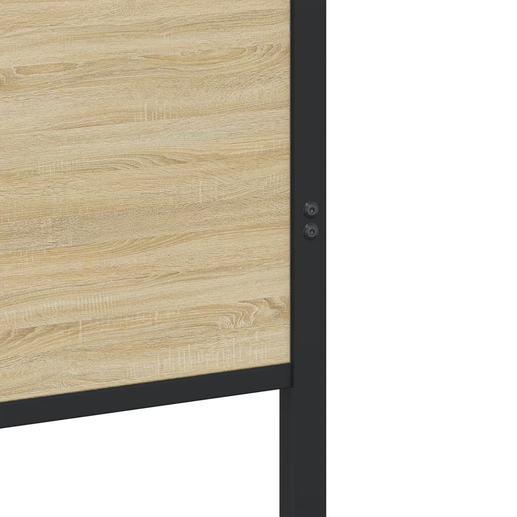 vidaXL Σκελετός Κρεβ. Χωρίς Στρώμα Sonoma Δρυς 120x190 εκ. Μεταλλικό