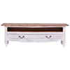 vidaXL Έπιπλο Τηλεόρασης Λευκό 120 x 30 x 40 εκ. από Μασίφ Μαόνι