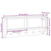 vidaXL Επίτοιχη κρεμάστρα παλτών SANDNES Λευκό 87x12x35 εκ. Πεύκο ξύλο
