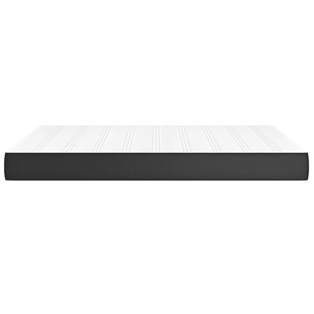 vidaXL Στρώμα με Pocket Springs Μαύρο 140x200x20 εκ. Συνθετικό Δέρμα